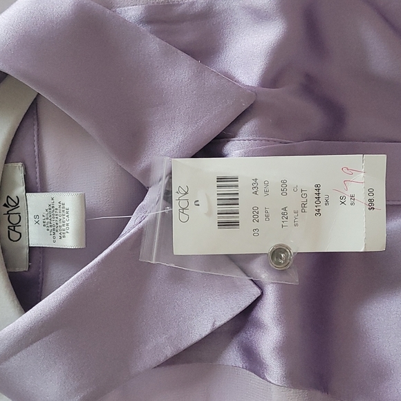Cache Women's Silk top size XS - Picture 4 of 5